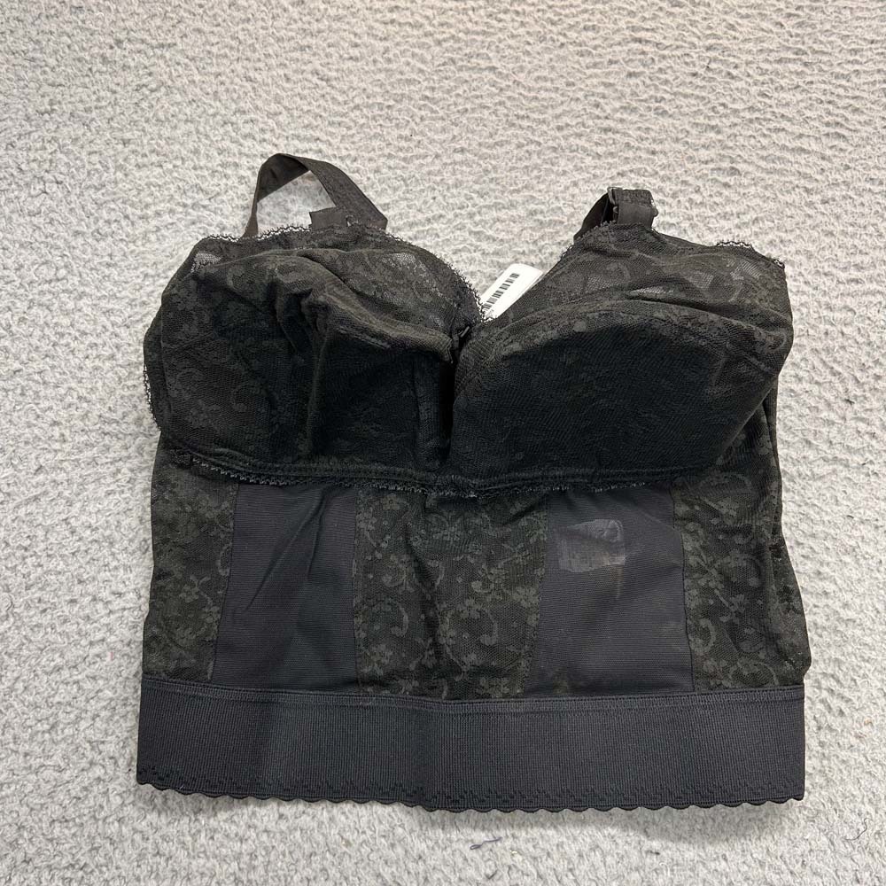Norvell Bra 32H Longline Bra 2574  Max Support Soft Cup NWOT Old Stock Lace Blac